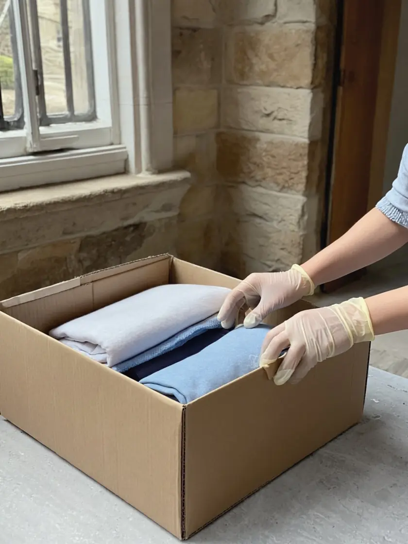 Belongings carefully packed away with care