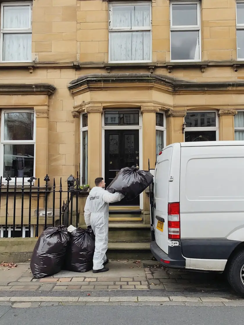 Sealed refuse sacks carried from a Bradford property to the van
